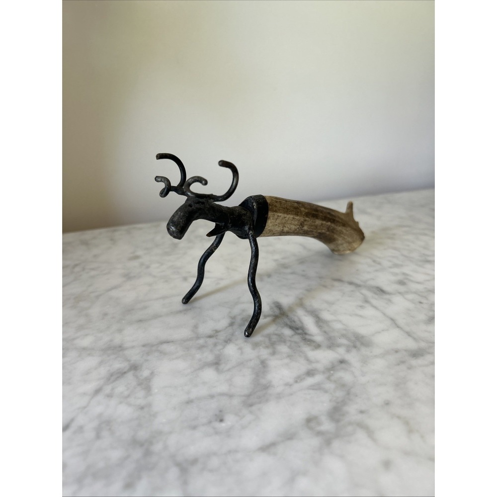 Vintage Cast Iron Whimsical Figural Moose Bottle Opener 1930's Made in Norway